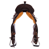 Burns Chocolate RO Barrel Saddle w/ Deluxe Snake-MW 